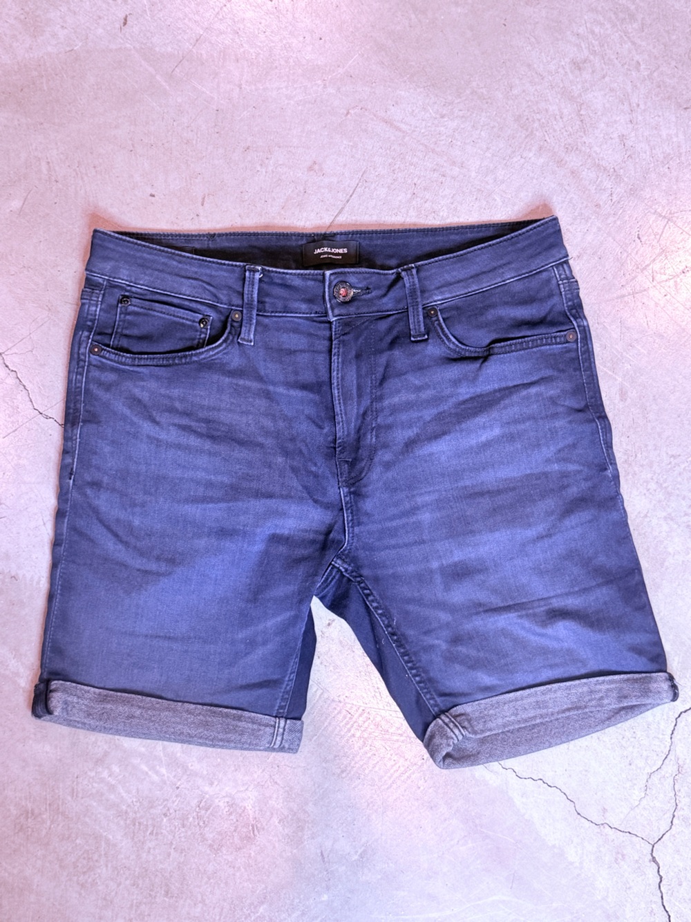 Men's Dark Blue Denim Jeans Shorts